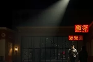 《二级公路上》封面，夜间公路上一辆货车驶过路灯